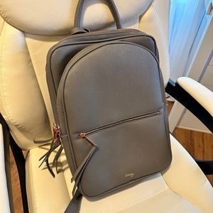 CASERY LONDON Gray Rose Gold Laptop Bag Backpack